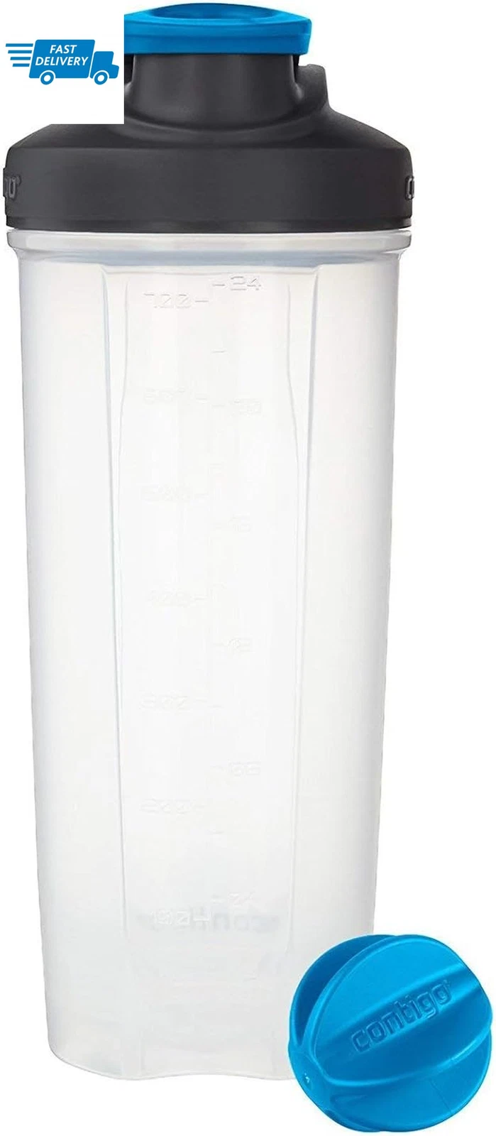 Shake & Go Fit Shaker Bottle, 28 Oz., Carolina Blue, Snap Lid
