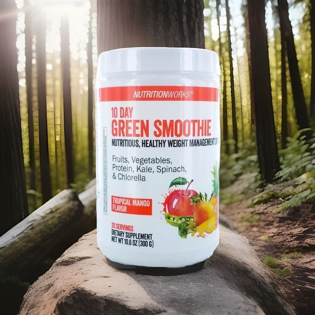 NutritionWorks®10 Day Green Smoothie Nutritious Healthy Weight Management Mango