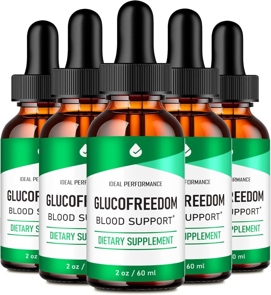 (5 Pack) GlucoFreedom Drops - Official Formula - GlucoFreedom Liquid Drops Ad...