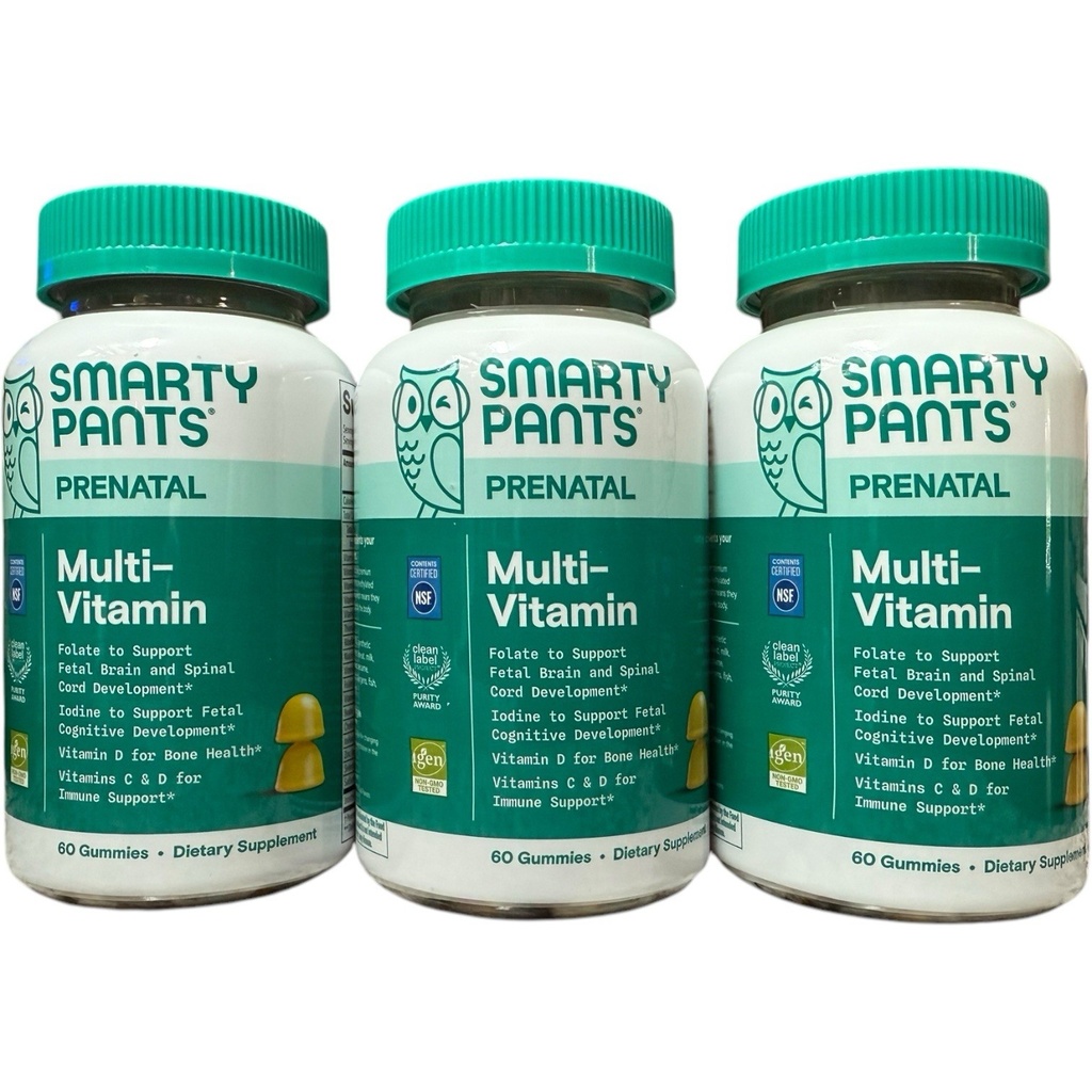 (3) Smarty Pants Prenatal Multi-Vitamins 60 Gummies Exp-04/2026