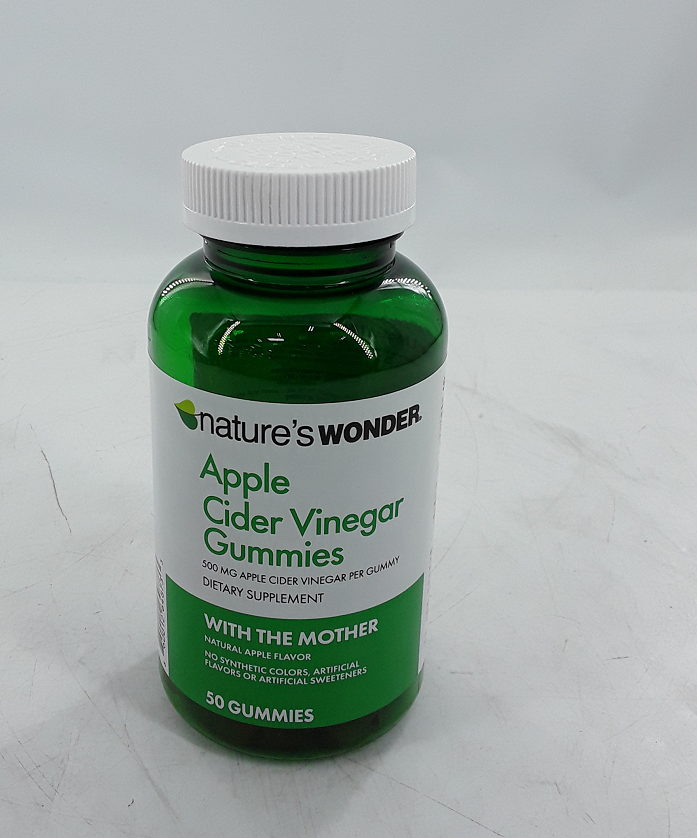 Nature's Wonder Apple Cider Vinegar Gummies 500MG - 50 GUMMIES