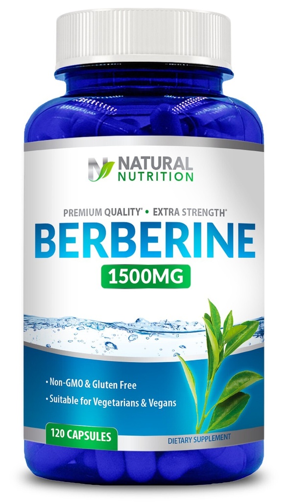 Berberine HCl 1500 MG Premium 120 CAPSULES- (Non-GMO, Gluten Free FREE SHIPPING