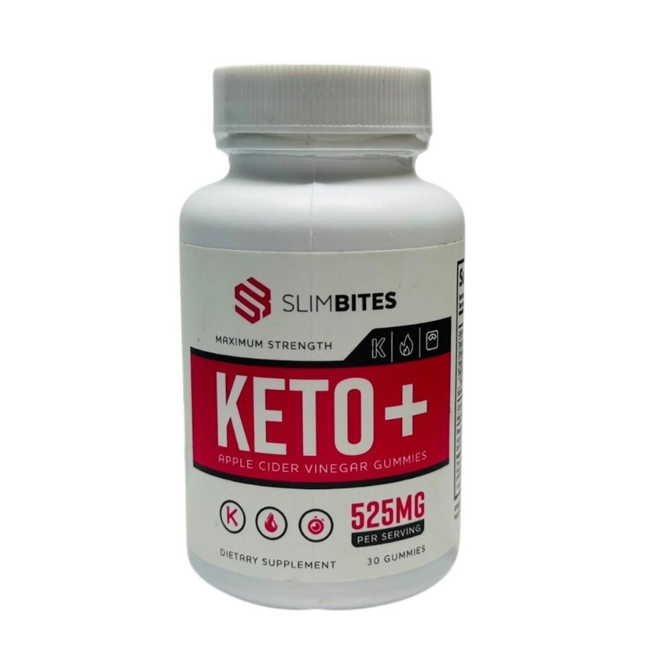 SlimBites Keto+ ACV Gummies 525mg 30ct Max Strength Weight Loss USA EXP 02/26