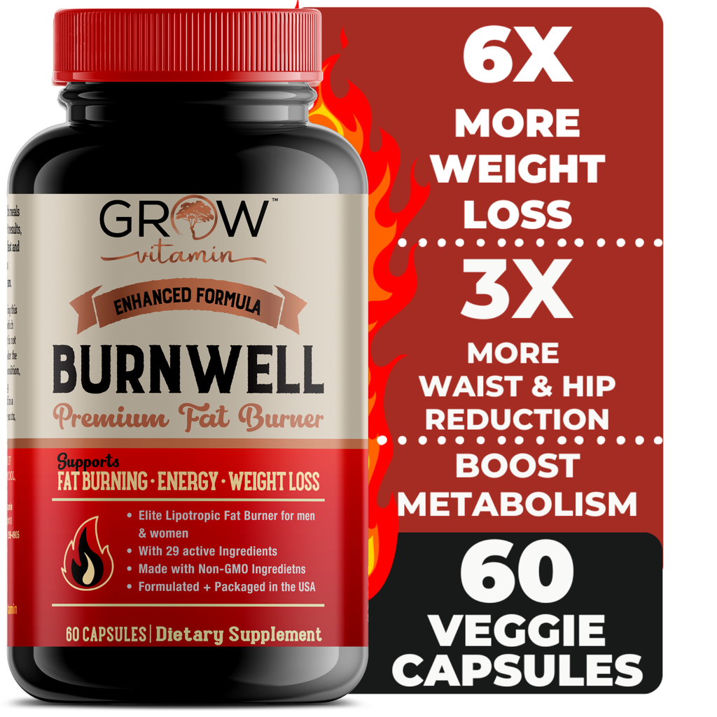 Burn PM & AM Thermogenic Fat Burner, Fat Loss & Metabolism Booster, 60 Capsules