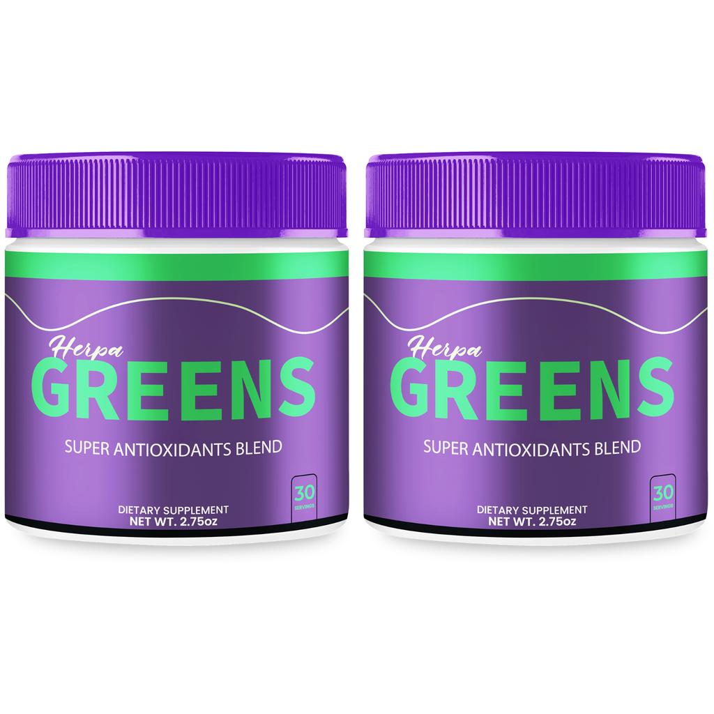 (2 Pack) Herpa Greens BCAA Powder All Natural for Overall Health and Wellness