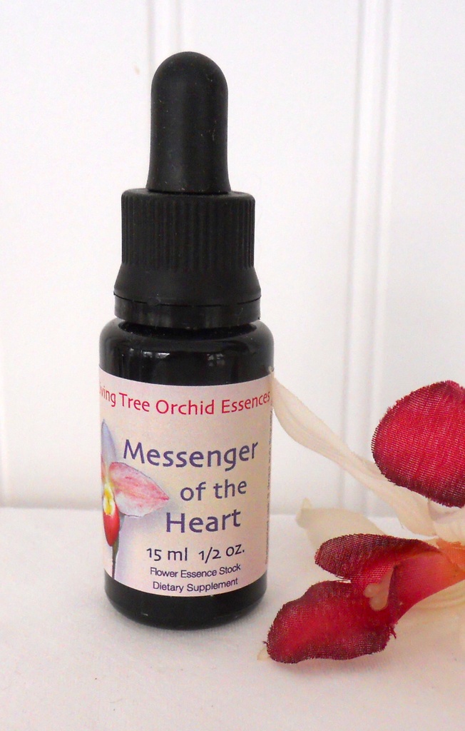 Living Tree Orchid Essences MESSENGER OF THE HEART 15 ml 1/2 oz Acts on Chakra