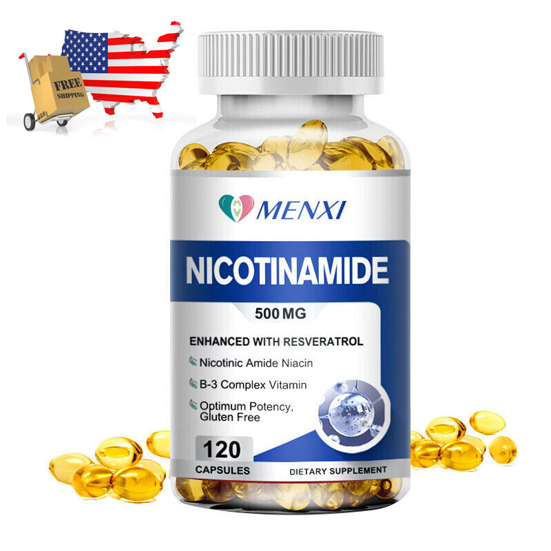 Nicotinamide Resveratrol 500MG, Anti-aging NAD Supplement 120 Capsules