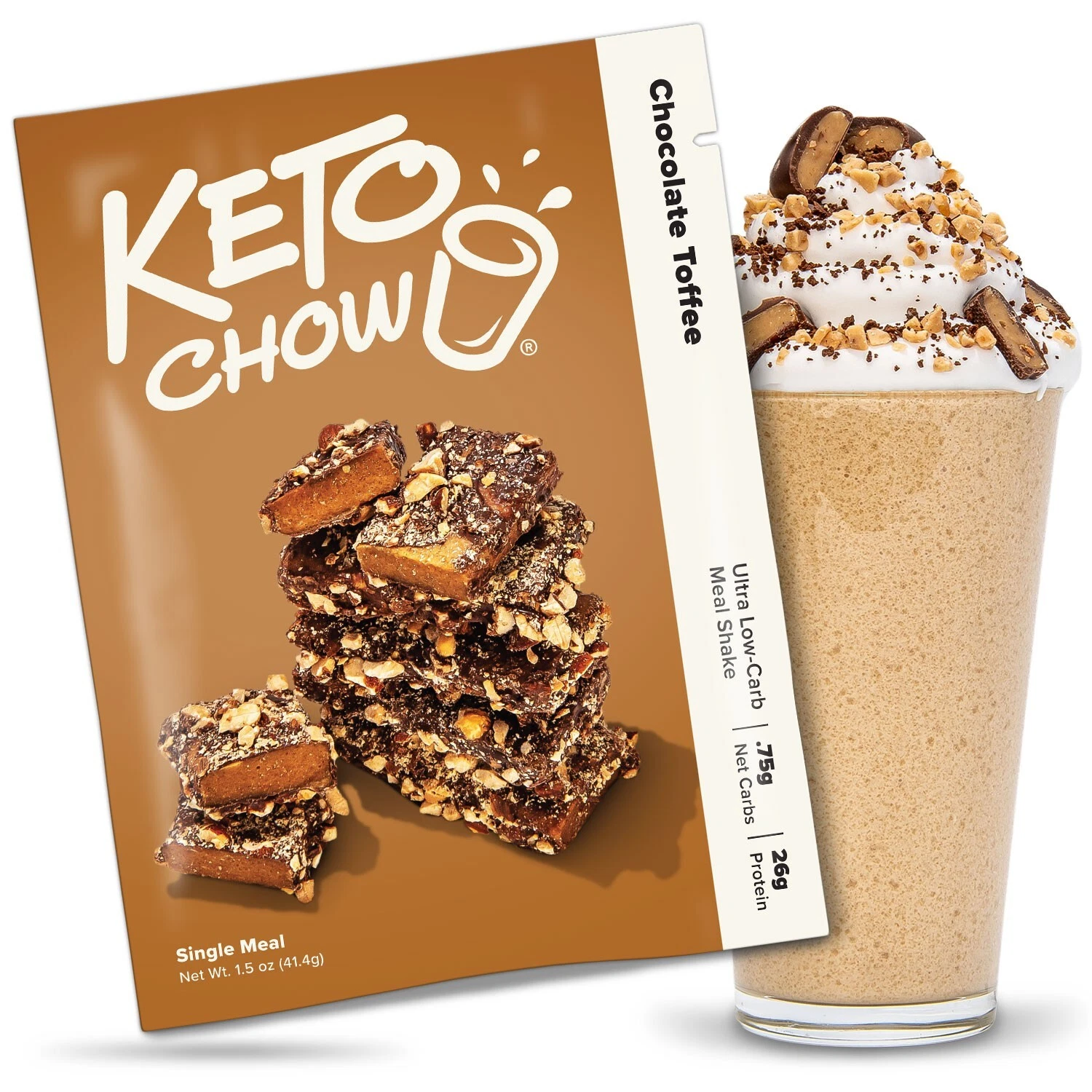 Keto Chow Chocolate Toffee Ultra Low-Carb Meal Shake