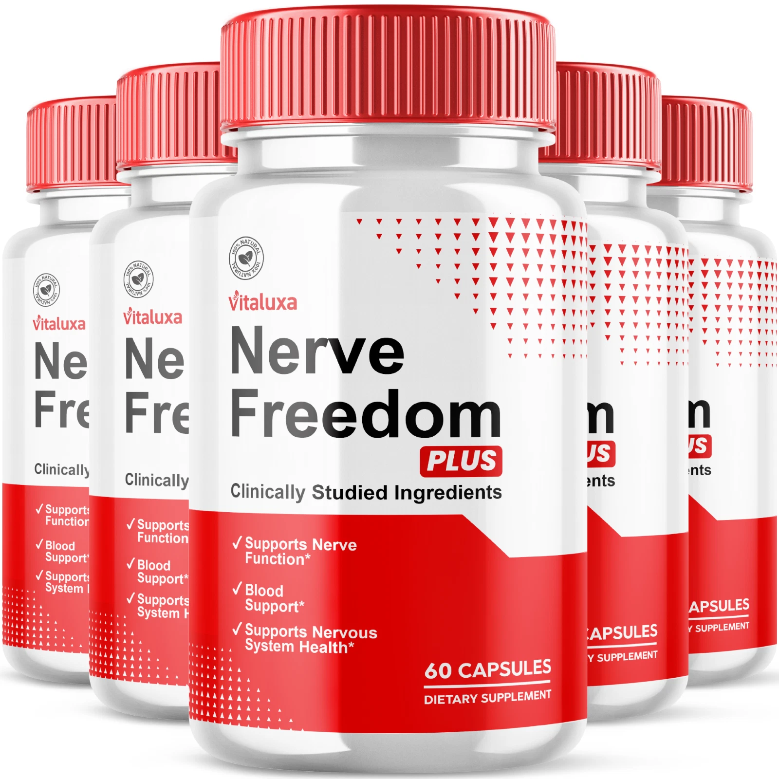 (5 Pack) Nerve Freedom Capsules For Nerve Health & Nerve Support (300 Capsules)