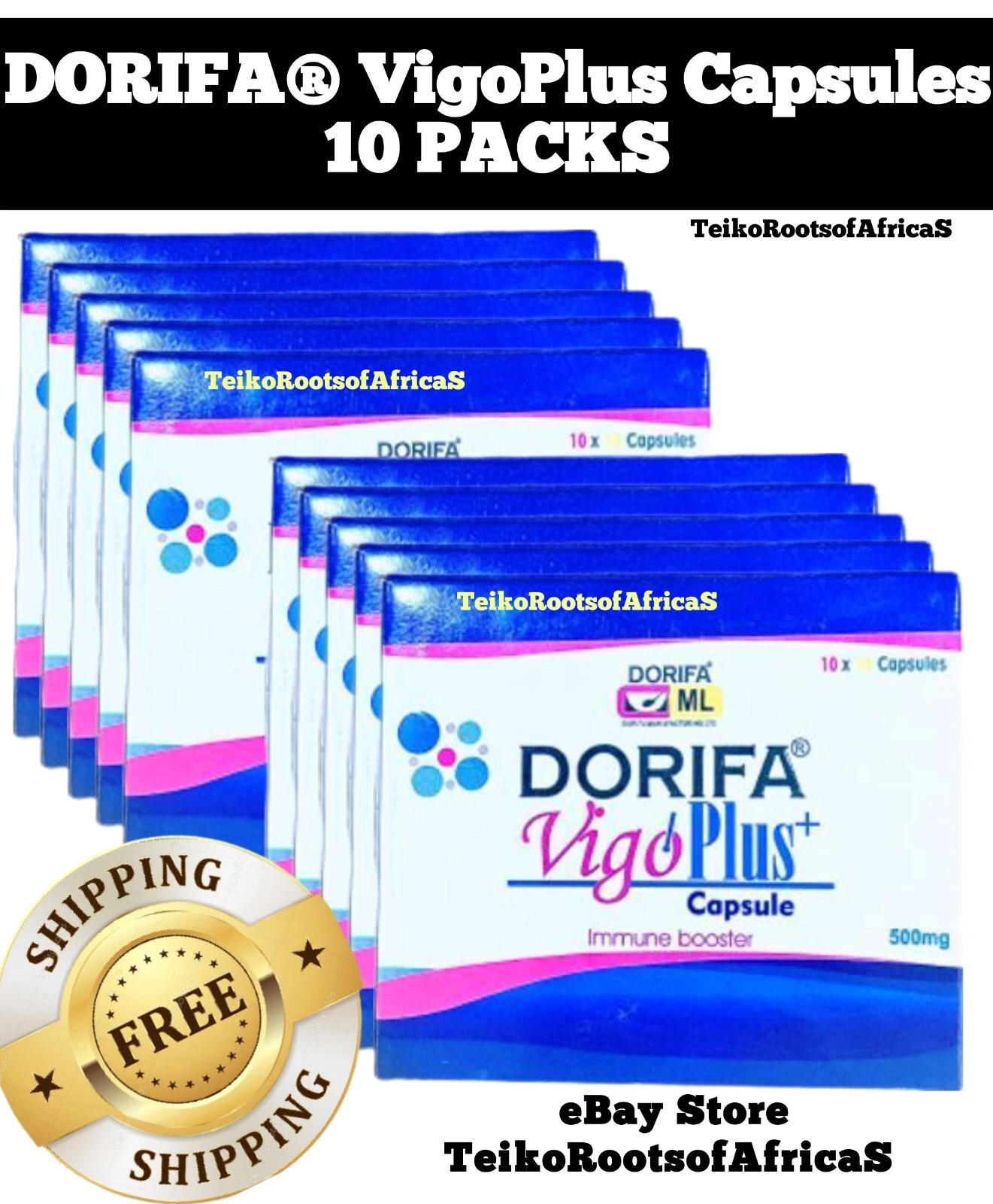 10X DORIFA® VigoPlus Capsules Chlamydia Syphilis Gonorrhea Candidiasis *unisex*