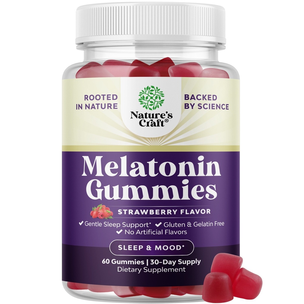 Melatonin 5mg Natural - Gelatin Free and Halal Melatonin Gummies 5mg Sleep 60ct