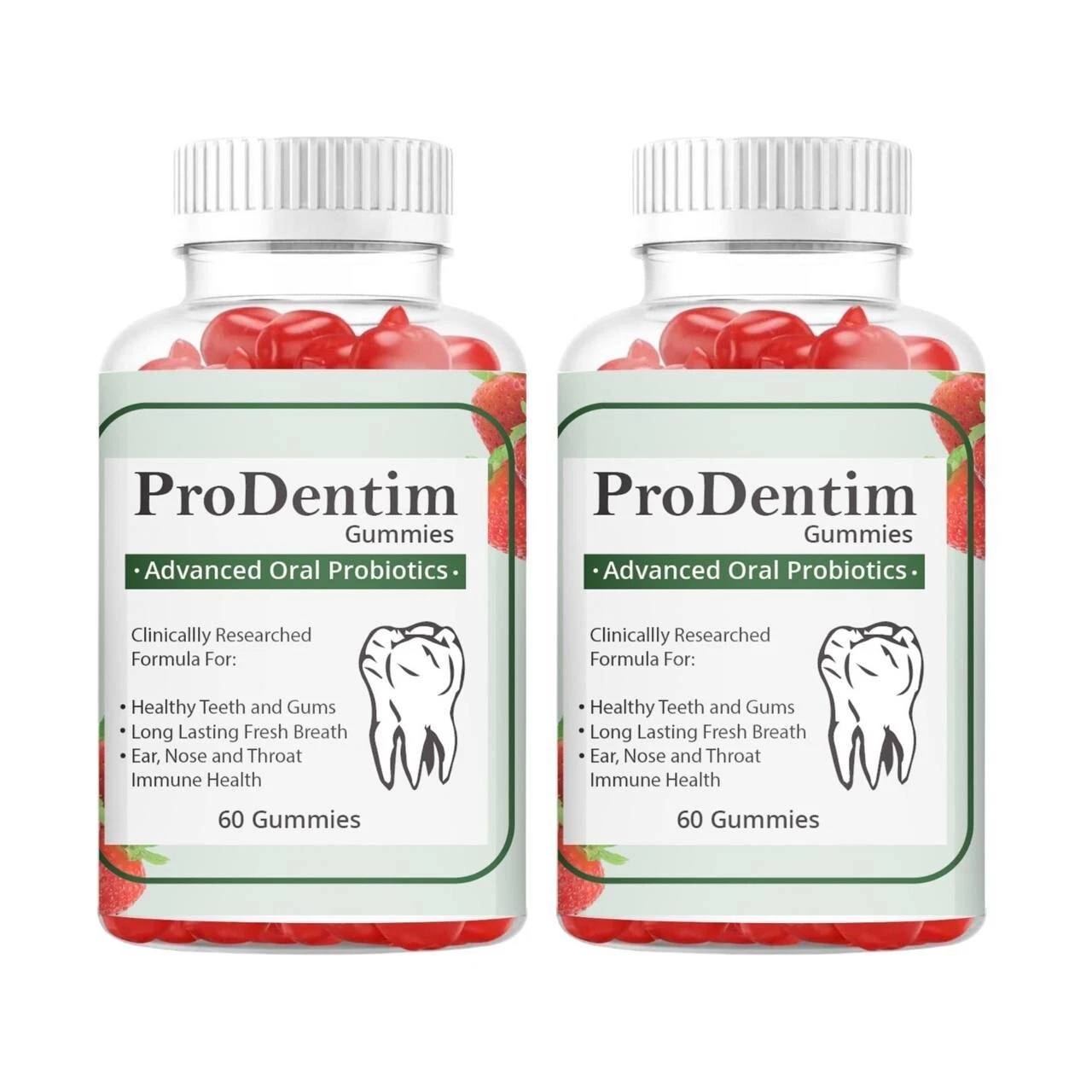 2-Pack Prodentim Gummies Dental Supplement for Teeth and Gums 120 Gummies