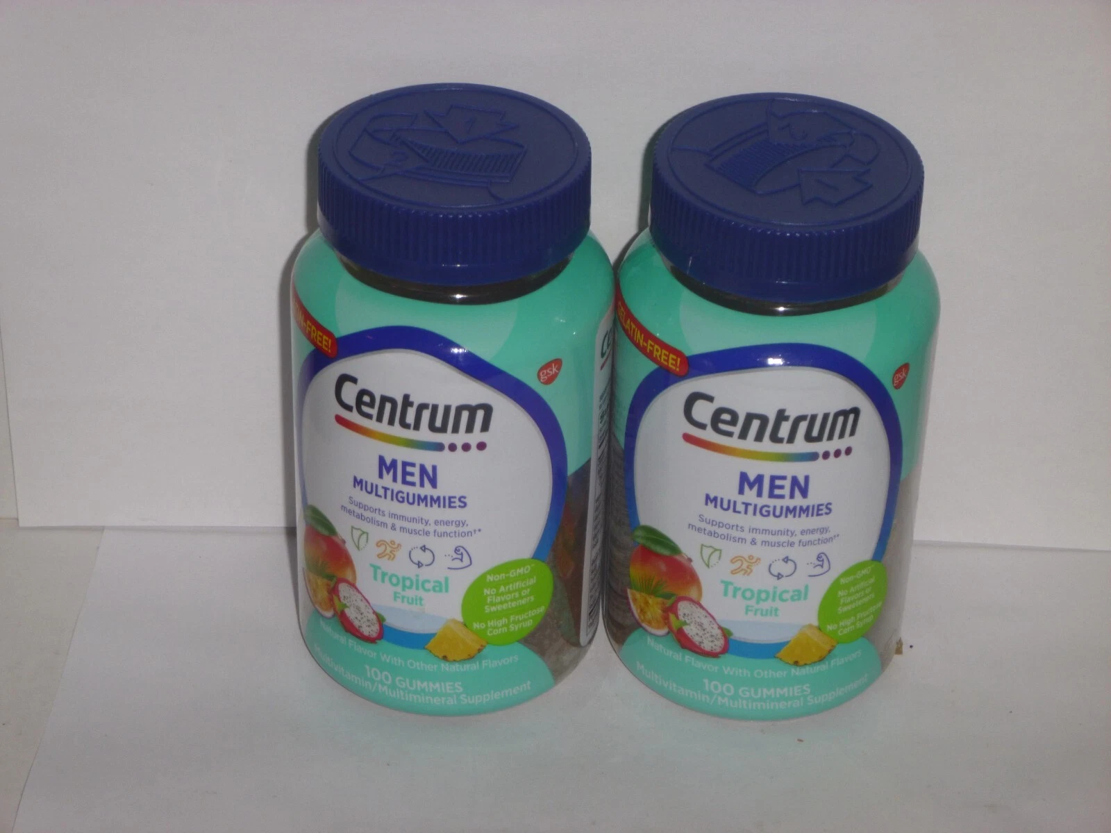 (2 pack) Centrum Mens Multivitam Gummies -Tropical Fruit 100ct Each Exp 4/2025