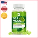 Organic Sea Moss 60Gummies 1200mg - Irish sea Moss,Bladderwrack,Gummy