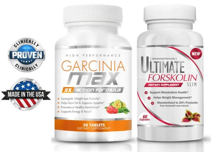 GarciniaMAX + Ultimate Forskolin BUNDLE! Helps Burn Fat | Support Energy & Focus