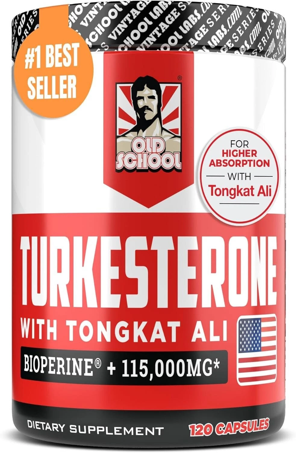 Turkesterone 15.000mg, 120 Capsules - Non-GMO & Gluten Free Supplement - USAAA +