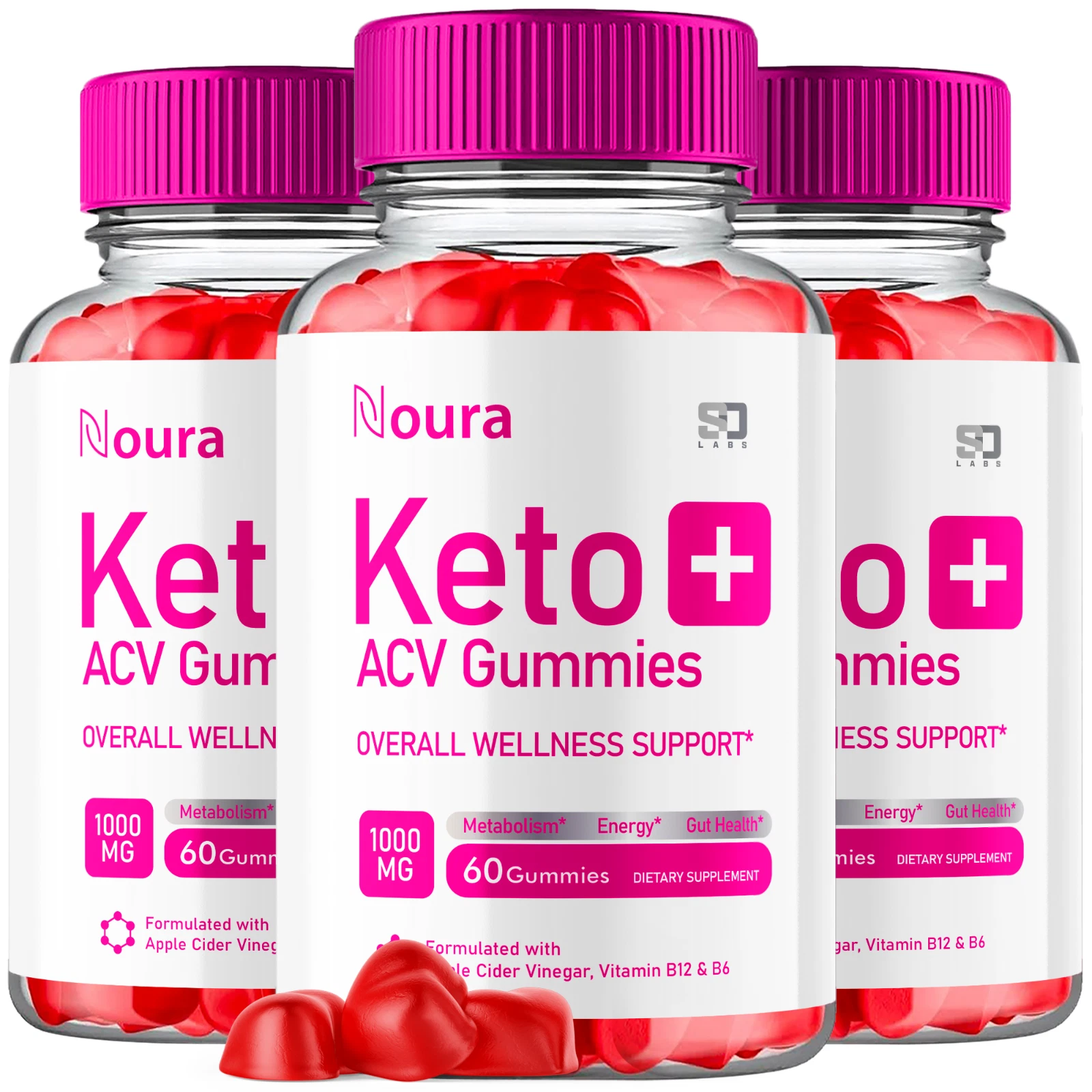 Noura Keto+ACV Gummies Support Overall Wellness, Metabolism & Energy (3 Pack)