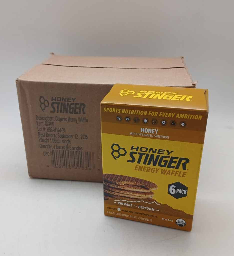 Honey Stinger Organic Honey Waffles - 24 Count (4x 6-Packs) Energy