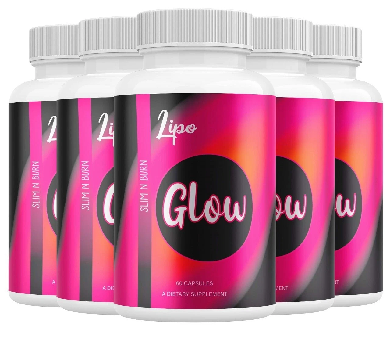 (5 Pack) Lipo Glow Weight Management Capsules, LipoGlow Keto Supplement Pills