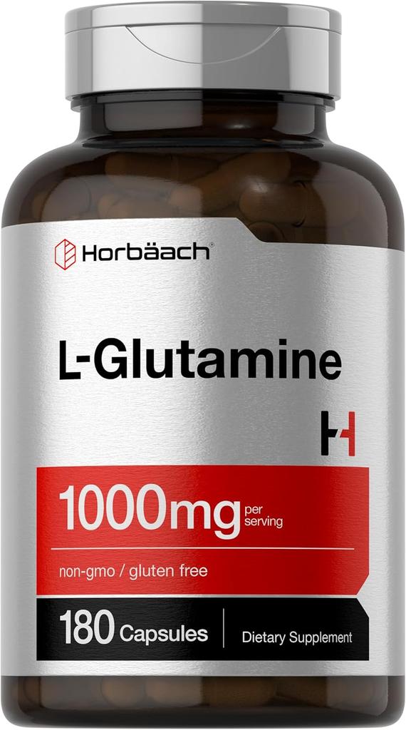 L Glutamine Capsules 1000Mg | 180 Powder Pills | Supplement for Women and Men |