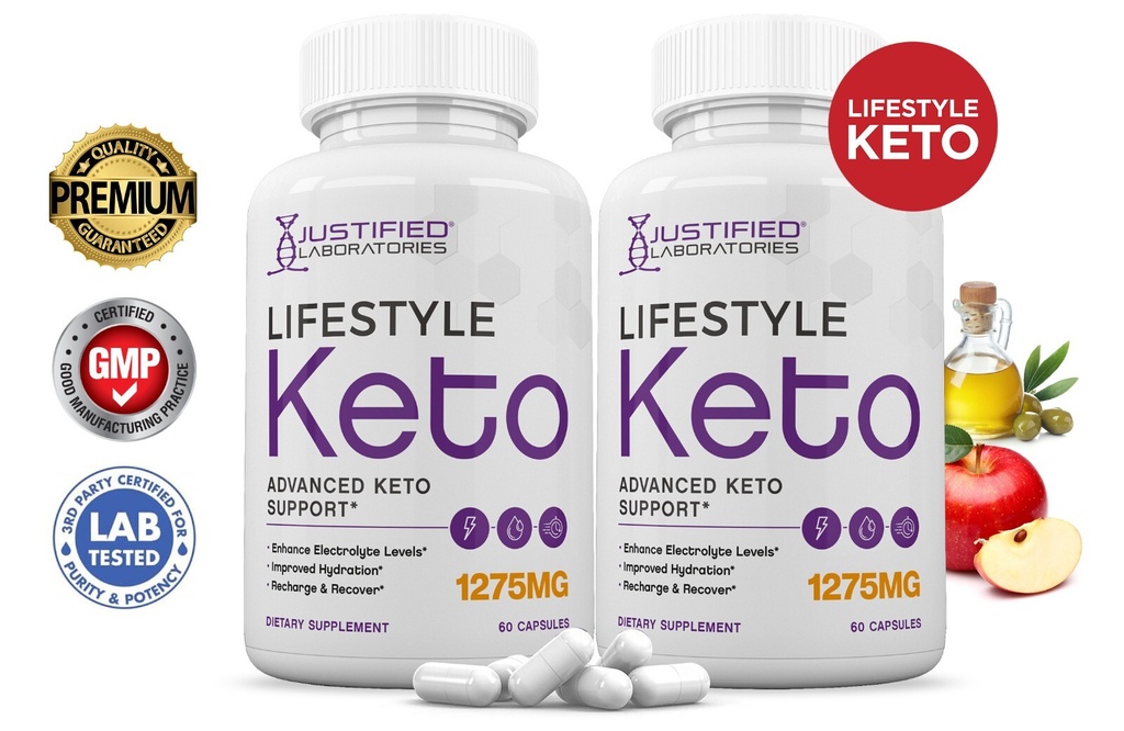 Lifestyle Keto ACV Pills 1275MG New Improved Formula 2 Pack