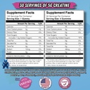 Creatine Monohydrate Gummies, 5g Creatine 30 Servings, Fast Absorbing for Men