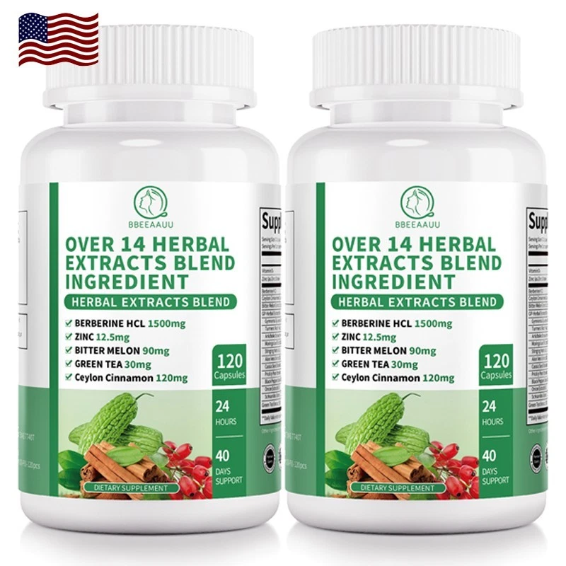 Berberine Supplement with Ceylon Cinnamon 120 cap Berberine 1500mg Berberina HCL