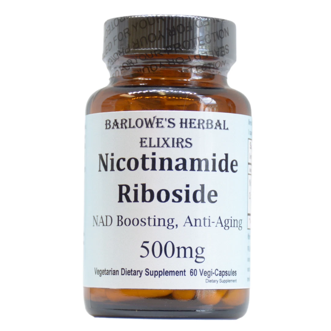 Nicotinamide Riboside (NR) | 500mg | 60 Vegi Caps |Stearate Free | Glass Bottle