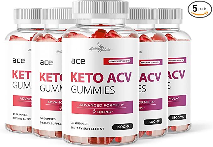 Ace Keto ACV Gummies Weight Loss - 1500mg Ketosis Shark Gummies (5 Pack)