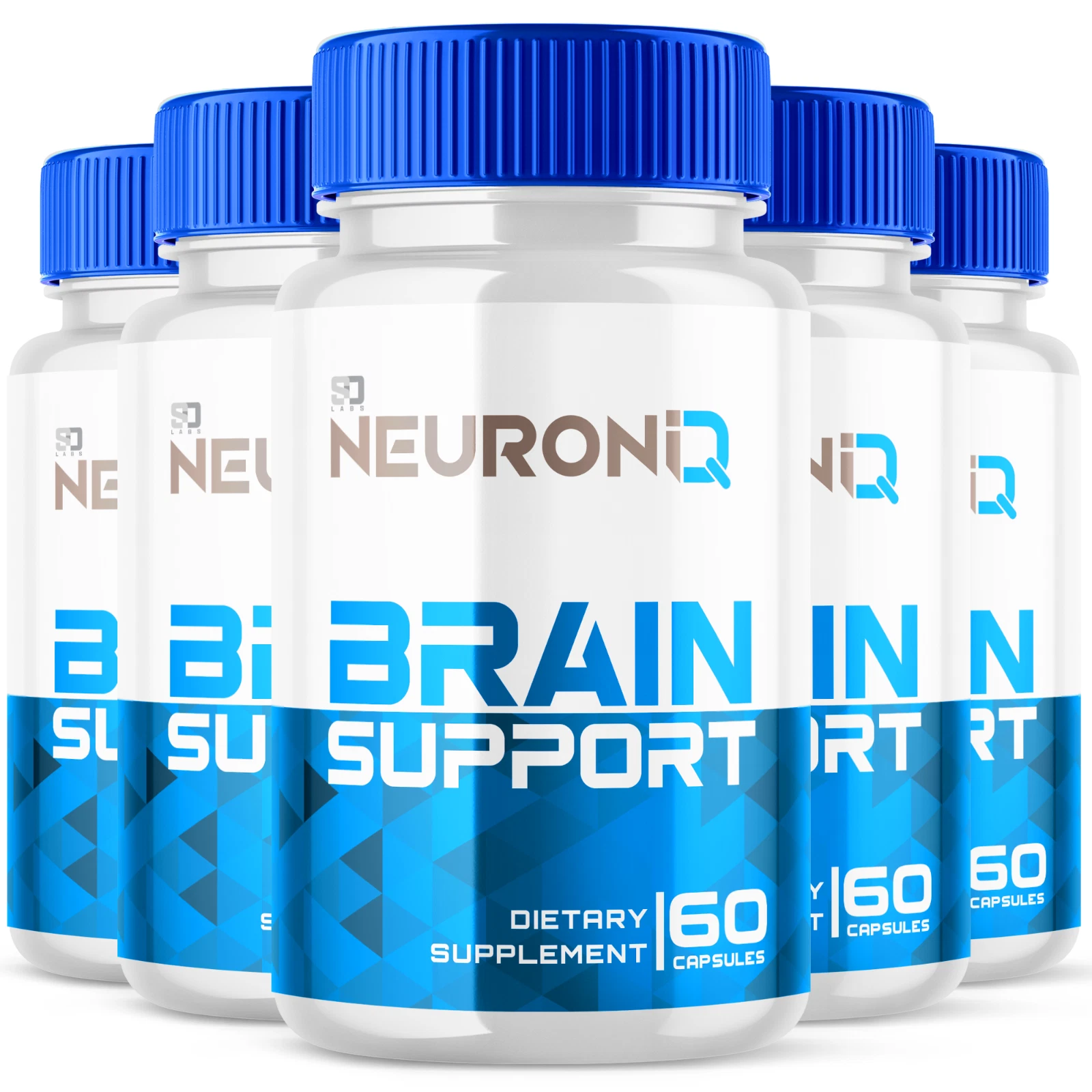 (5 Pack) Neuron IQ Pills - Brain Health & Cognitive Support Supplement 300 Caps