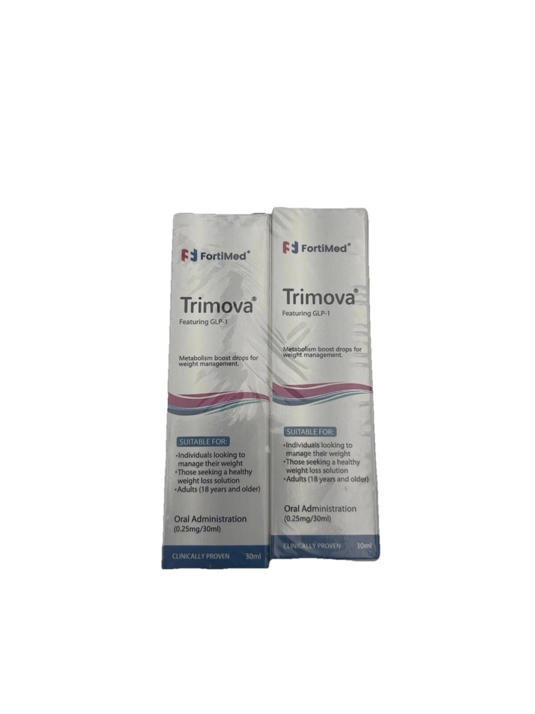 (2-Pack) FortiMed Trimova GLP-1 Metabolism Boost Drops - 2 x 30 ml Weight Loss