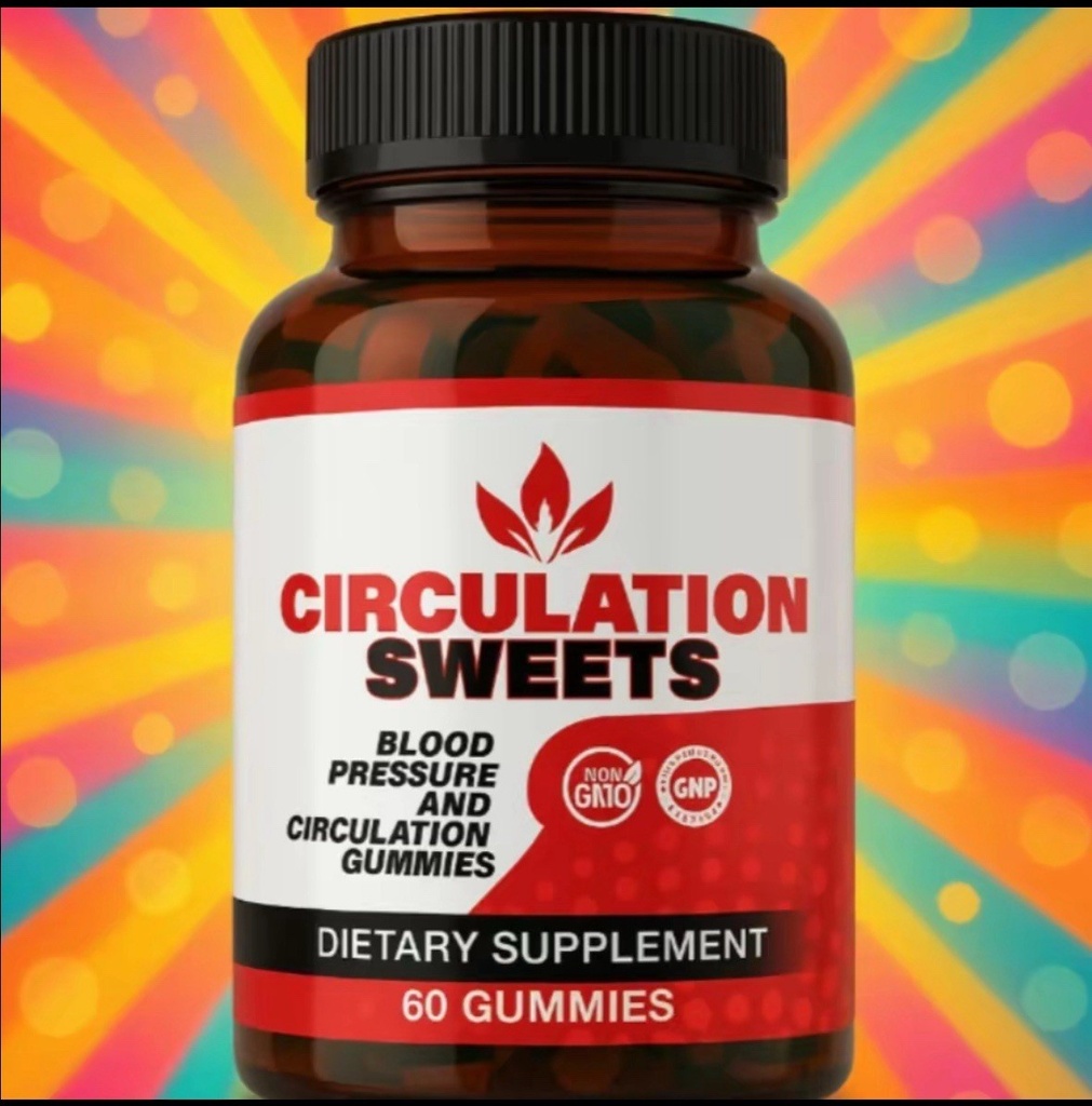 Circulation Sweets Gummies - Energy, Blood Pressure & Nerve Support, 1 Jar