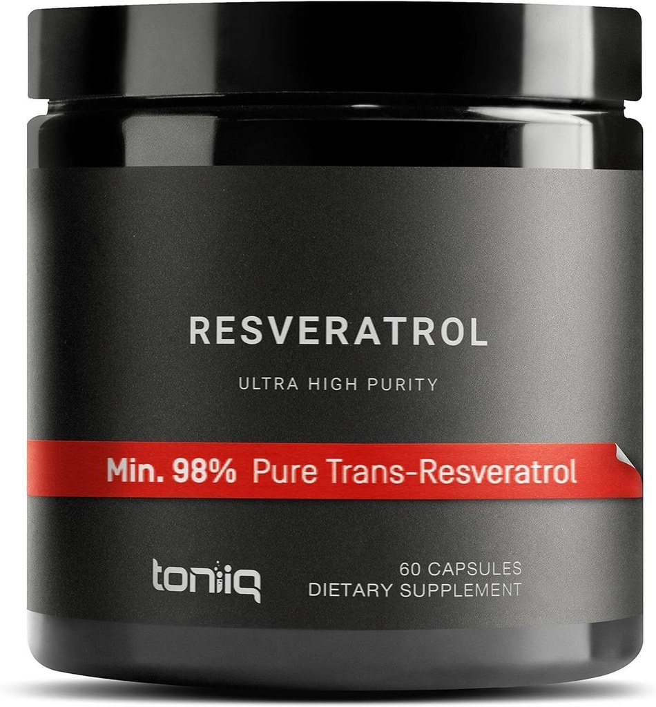 Ultra High Purity Resveratrol Capsules - 98% Trans-resveratrol - Highly P