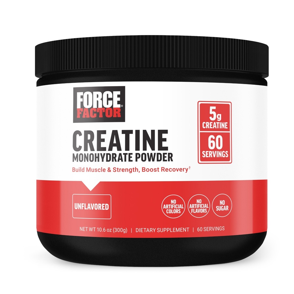 Force Factor Creatine Monohydrate Powder, 5 grams per serving, 60 Servings