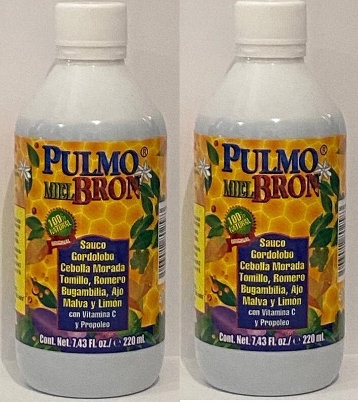 2x PulmoBron Miel: 2 bottles with 7.43 oz ea ( 15.86 oz total)