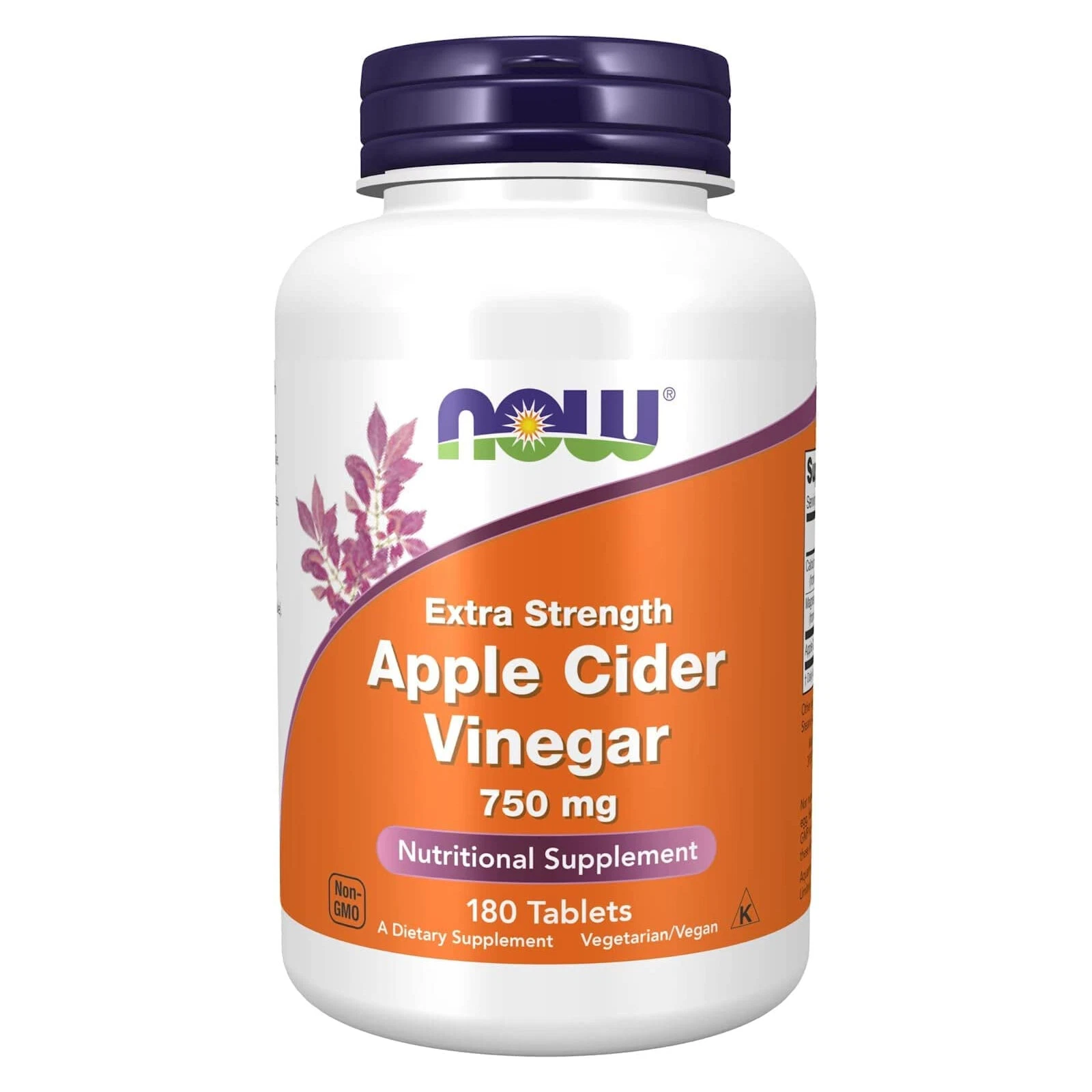 NOW FOODS Apple Cider Vinegar Extra Strength 750 mg 180 Tablets