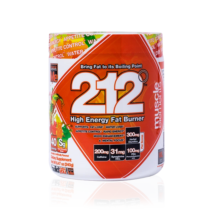 Muscle Elements 212 Pre Workout Fat Burner - SOUR GUMMY BEAR, 40 Servings
