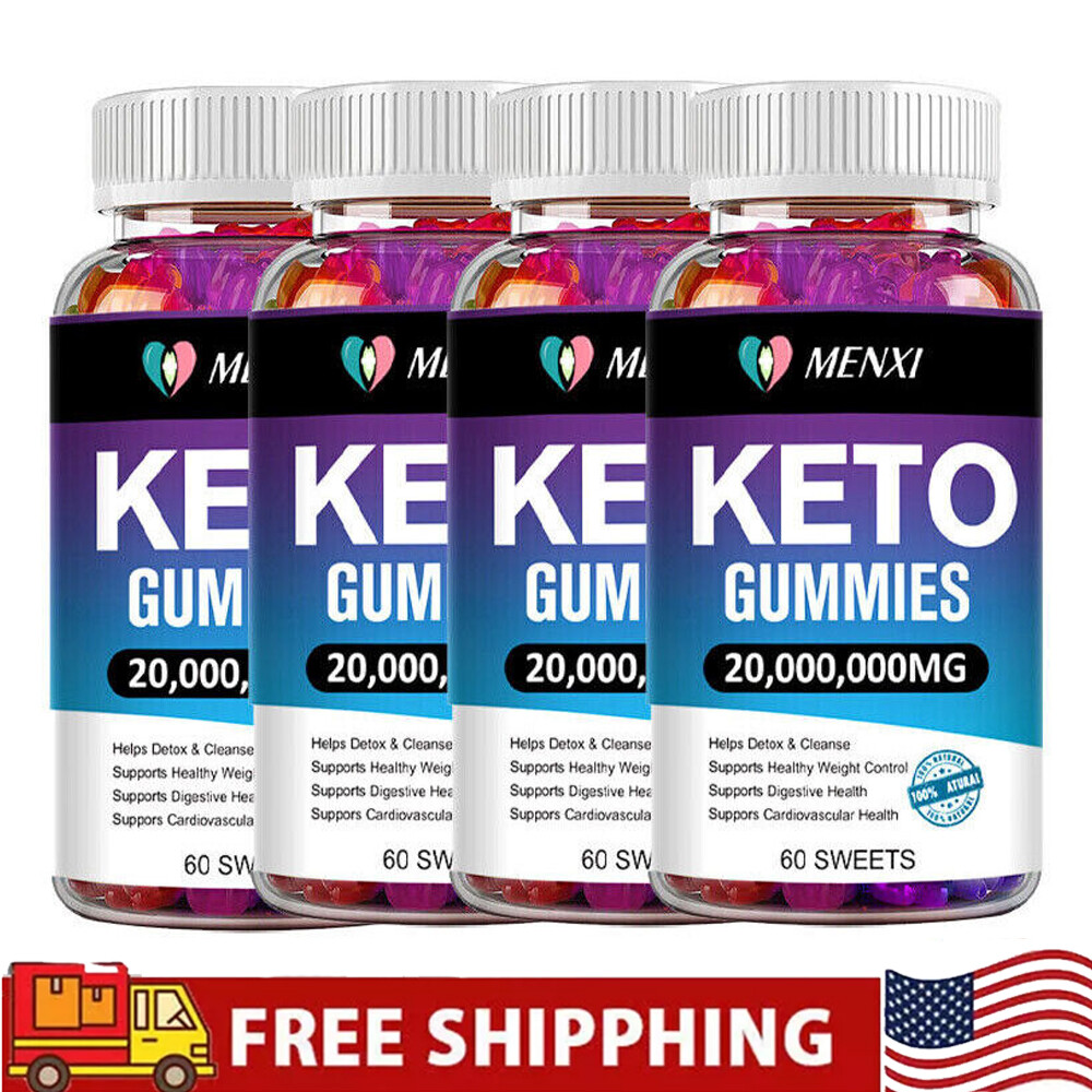 Keto ACV BHB Gummies 20,000,000mg Fat Burn Weight Loss Detox Keto Diet Pills 1-4