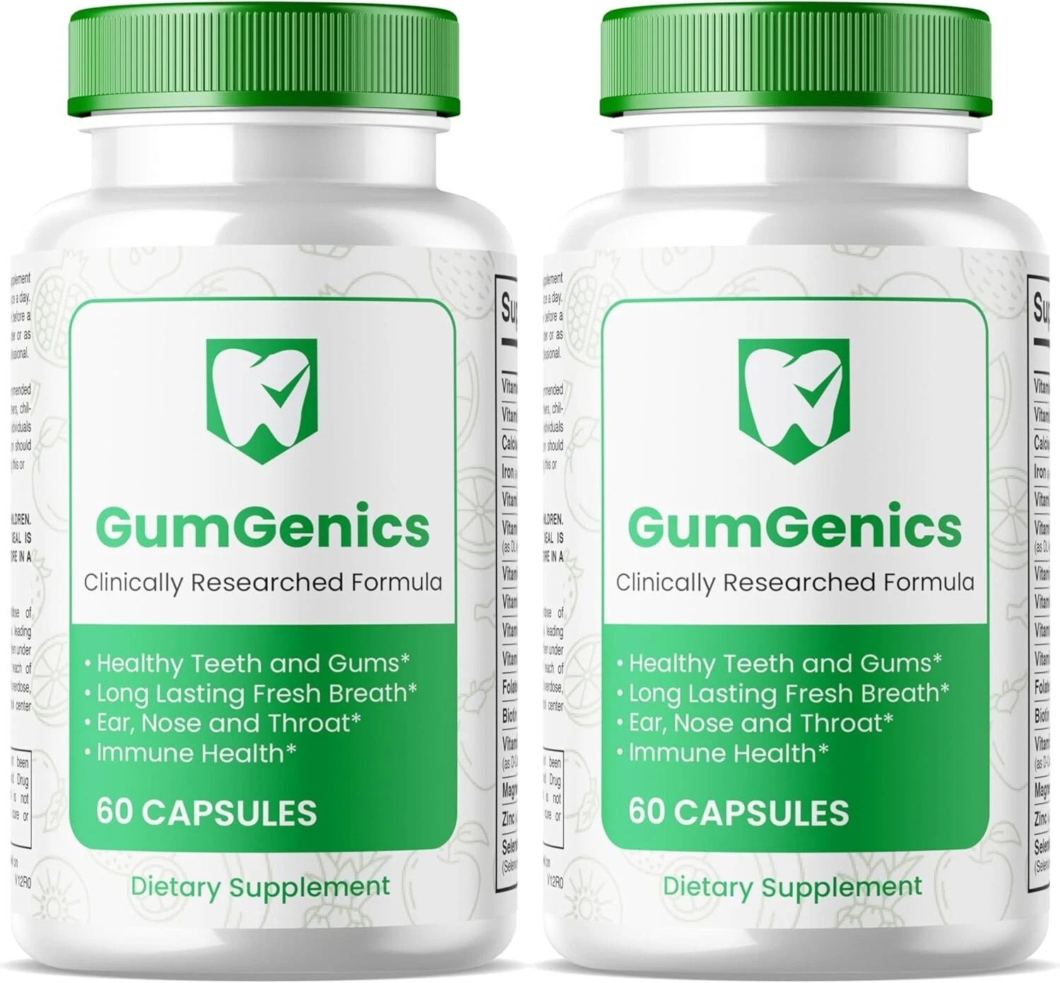 GumGenics Clinically Researched Formula Dietary Supplement (120 Capsules) 2-Pack