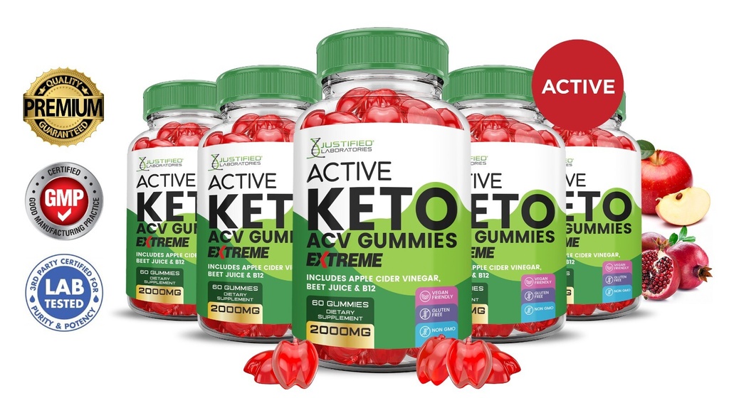 Active Keto Extreme ACV Gummies 2000MG Apple Cider Vinegar 300