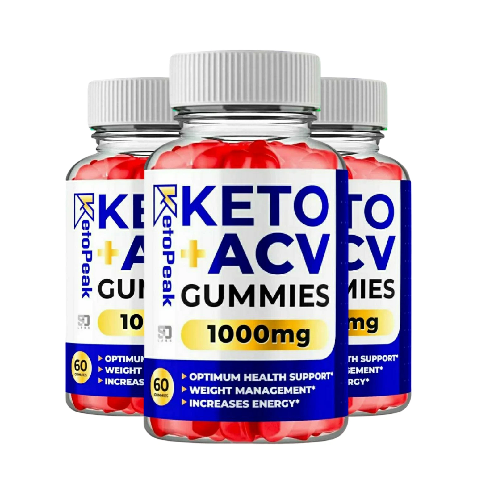 3-Pack KetoPeak Keto ACV Gummies, Keto Peak Weight Loss Supplement - 180 Gummies