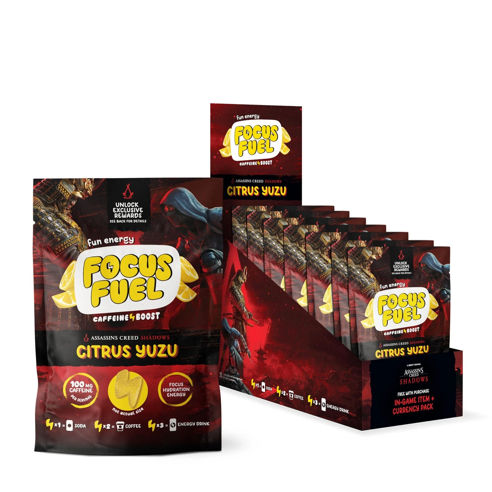 Caffeine Boost Gummies - Citrus Yuzu (12 Pack)