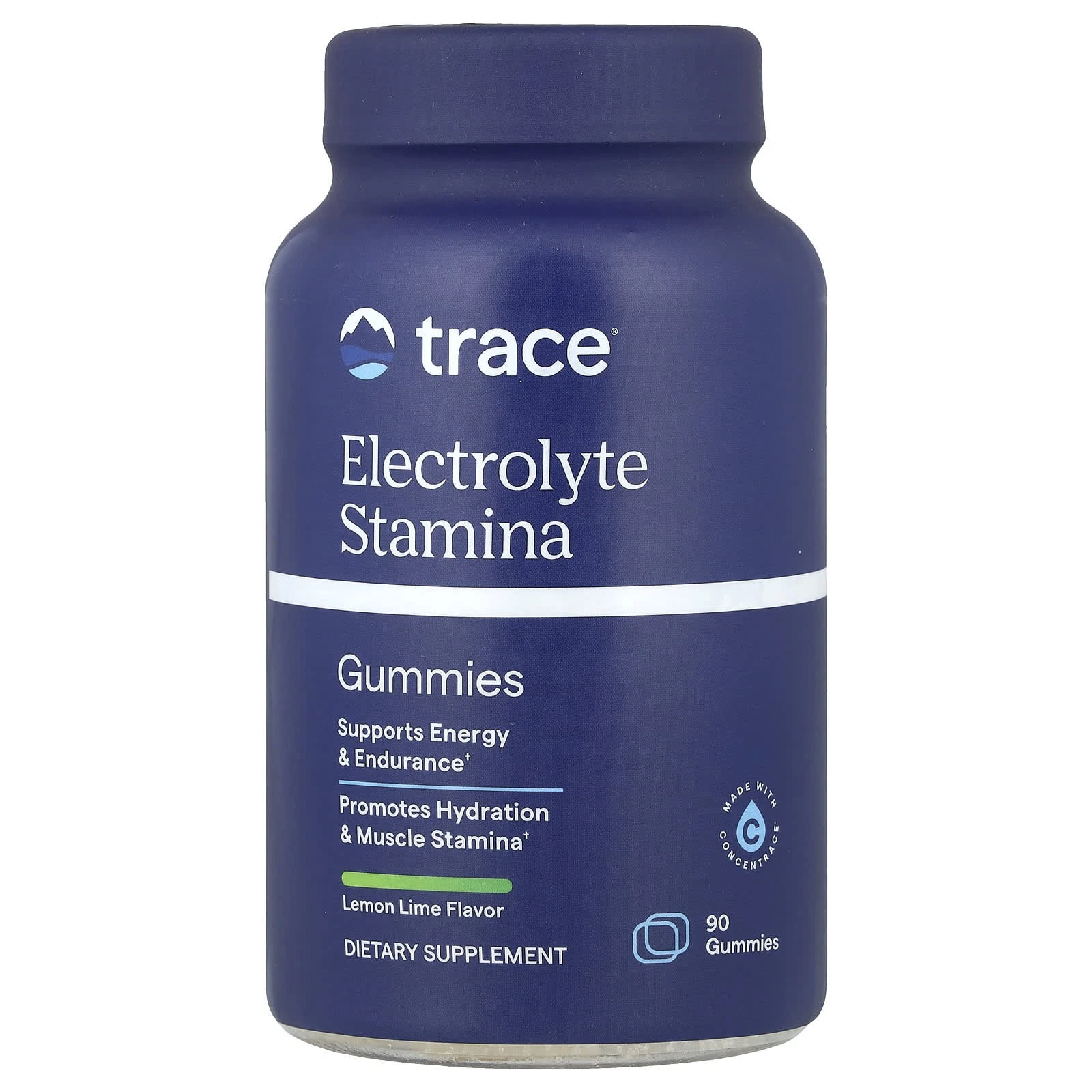 2 X Trace, TM Sport, Electrolyte Stamina Gummies, Lemon Lime, 263 mg, 90 Gummies