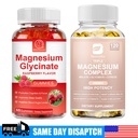 Magnesium Glycinate Gummies High Strength 500mg Stress & Anxiety Relief Capsules