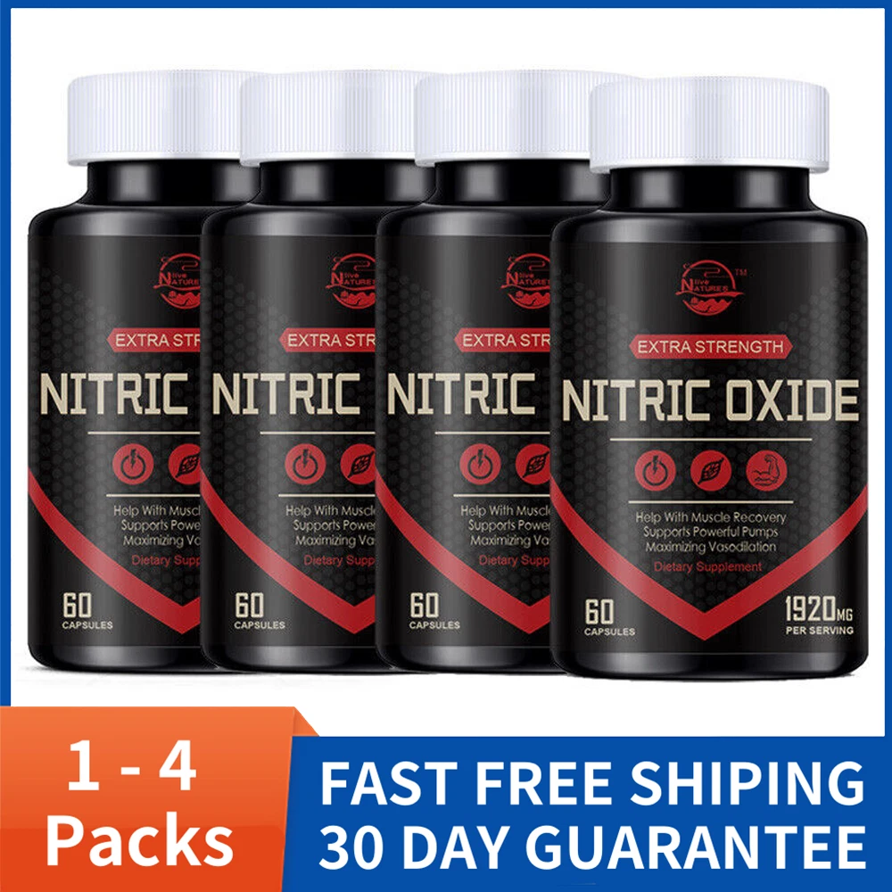 Nitric Oxide Booster Capsules - L-Arginine, L-Citrulline 1920mg HIGHEST POTENCY