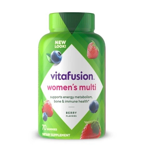 Vitafusion Womens Multivitamin Gummies, Daily Vitamin For Women, Berry, 70 Count