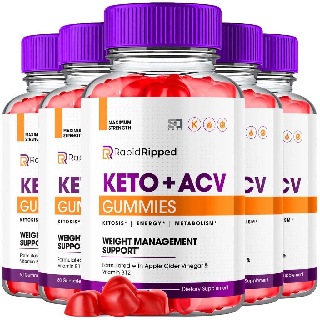 Rapid Ripped Keto, Rapid Ripped ACV Weight Loss & Fat Burn Gummies (5 Pack)
