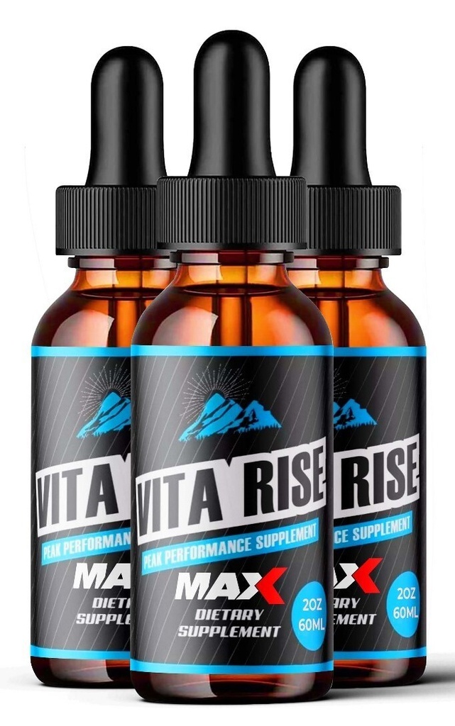 (3 Pack) Vita Rise MAX Drops for Men, Vita-Rise Male Health, Enhancement Formula