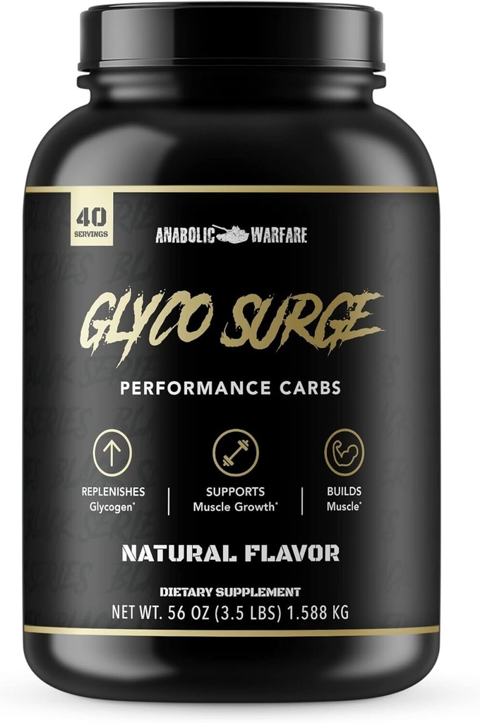 Anabolic Warfare Glyco Surge Natural Flavor Performance Carbs, Exp 07/25