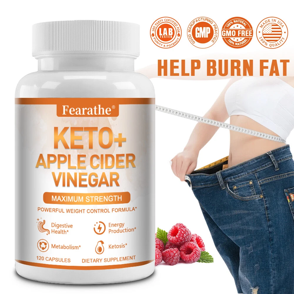 Keto + ACV Capsules 1250mg - Weight Loss, Appetite Suppression, Body Detox
